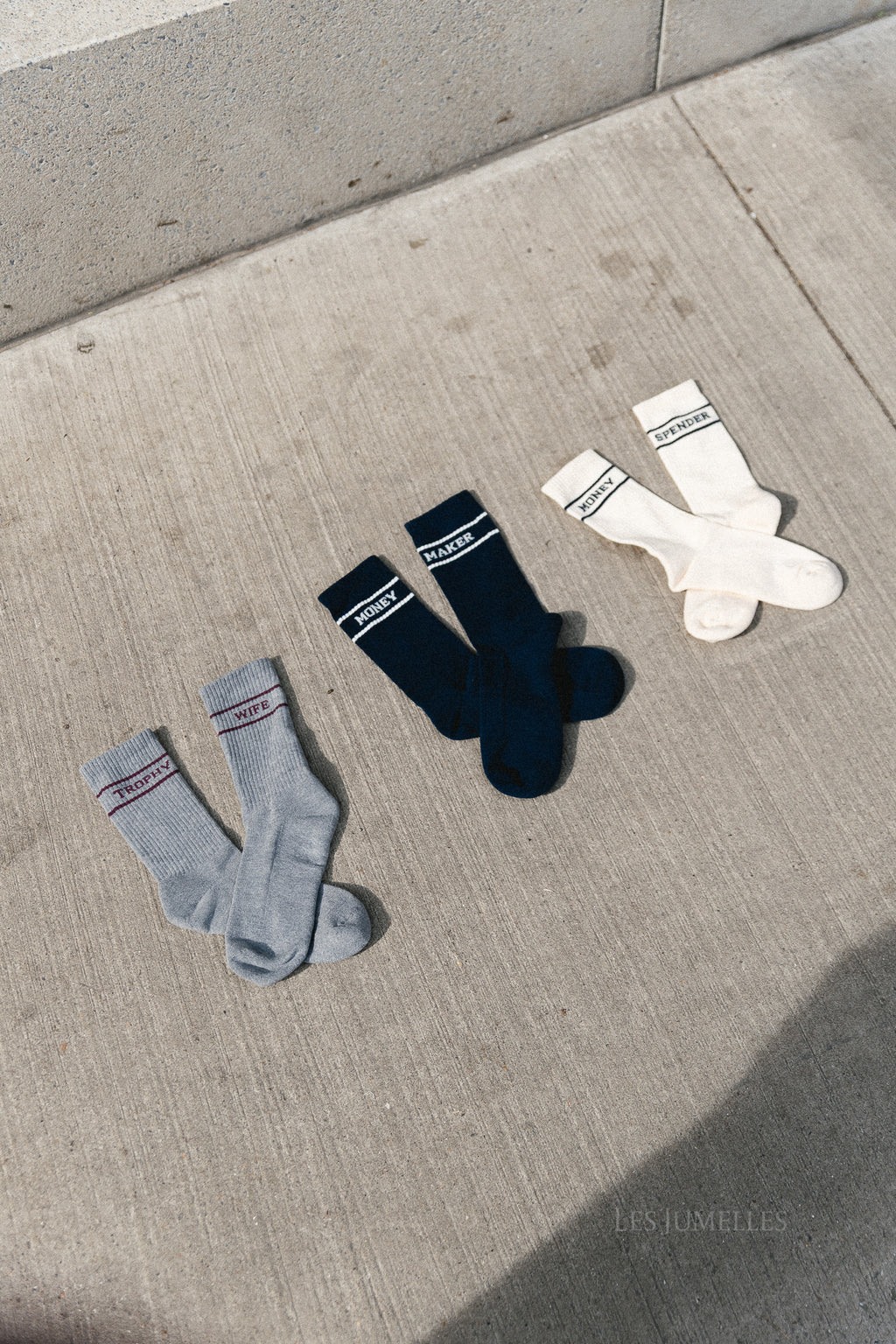 Money Spender socks ecru/navy