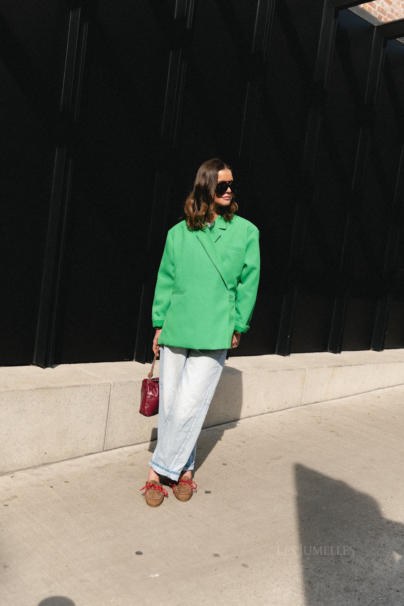 Chloe oversized blazer island green