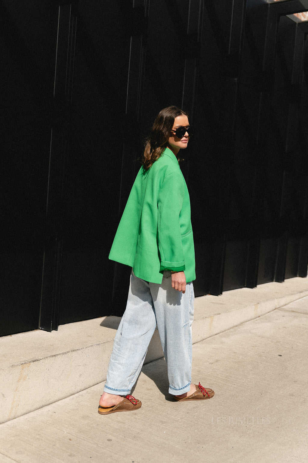 Chloe oversized blazer island green