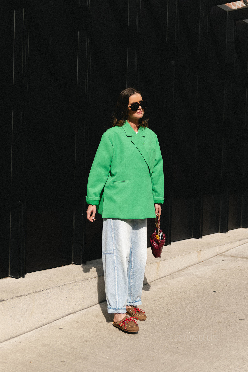 Chloe oversized blazer island green