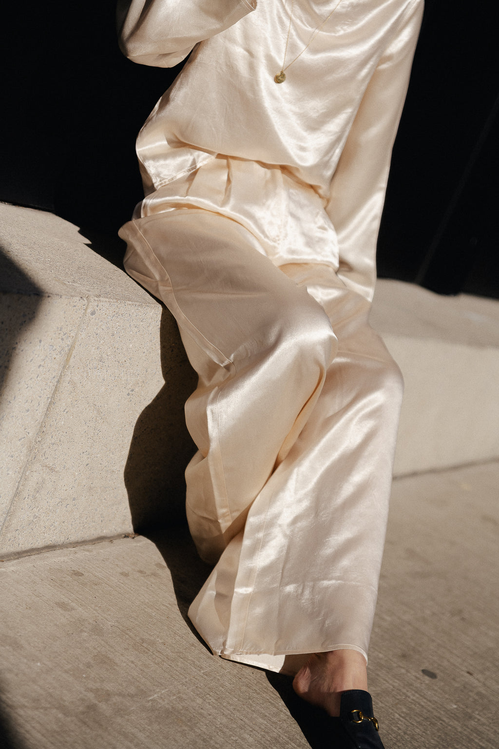 SLFSelene HW wide pant birch