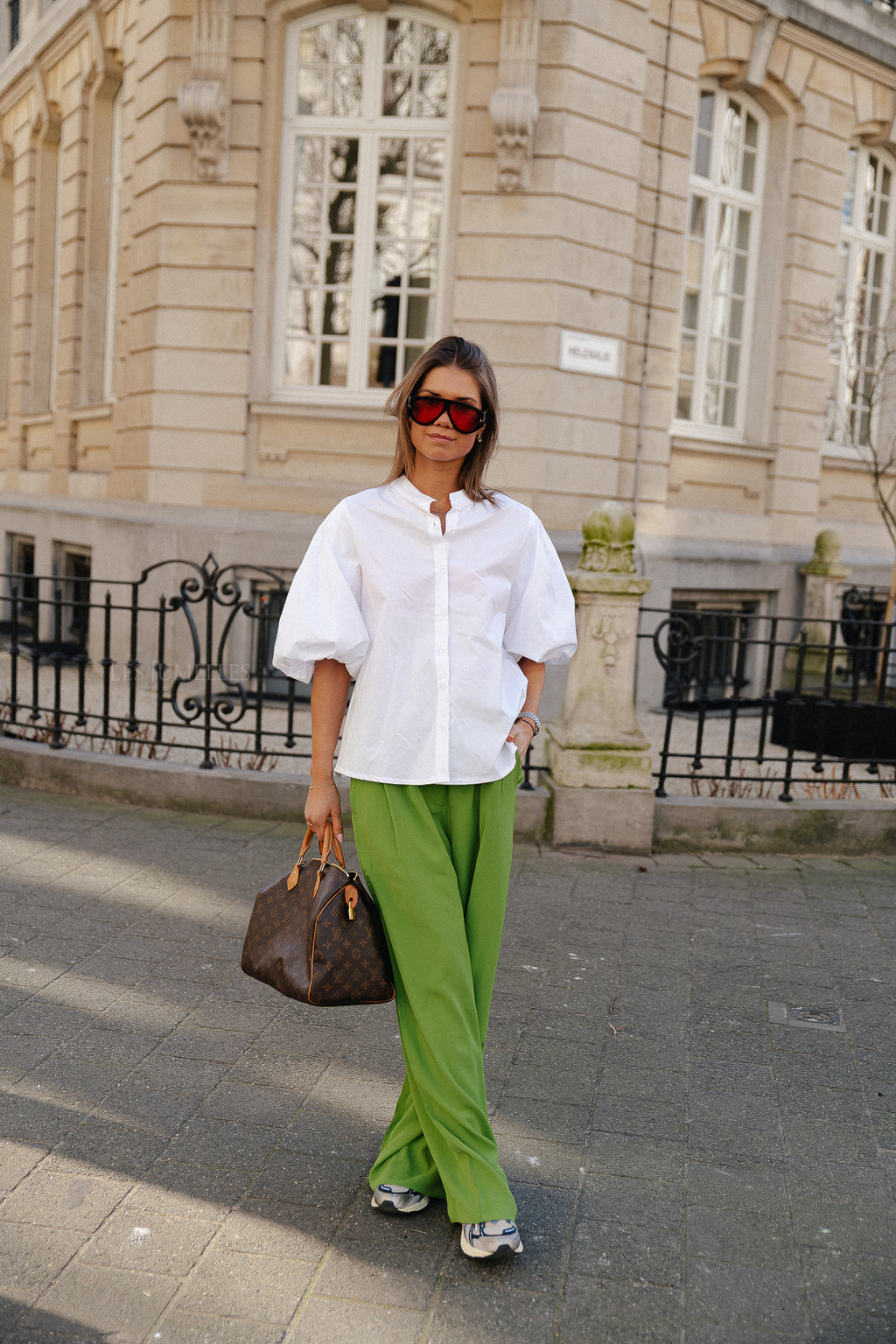 Hazel puff sleeve blouse white