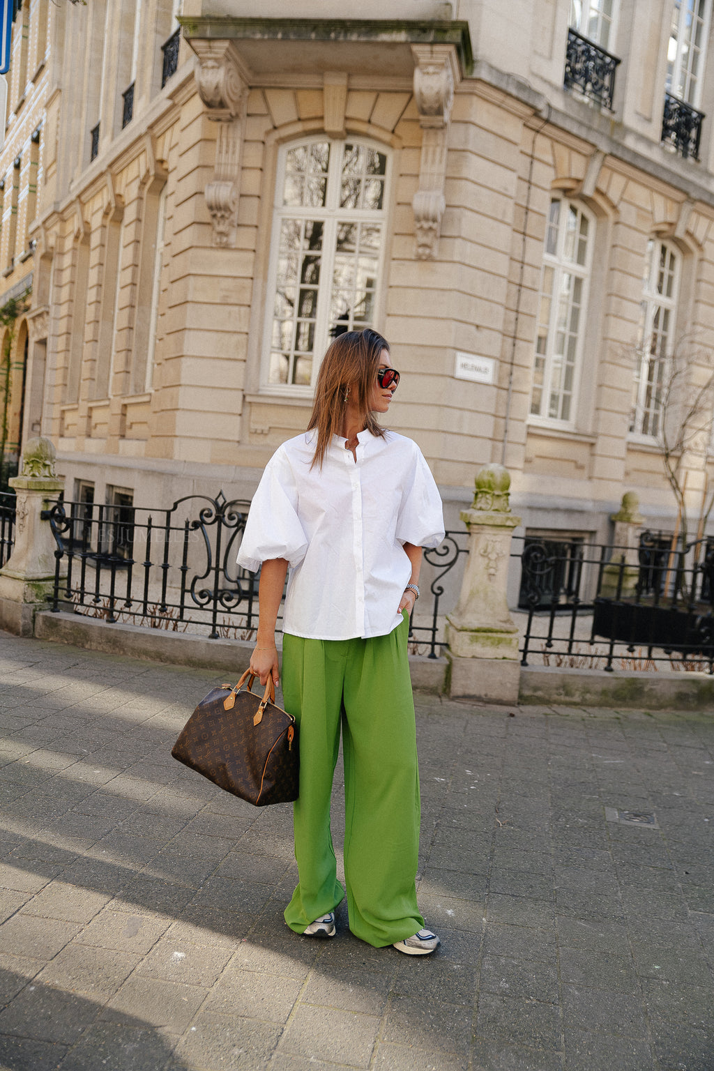 Hazel puff sleeve blouse white