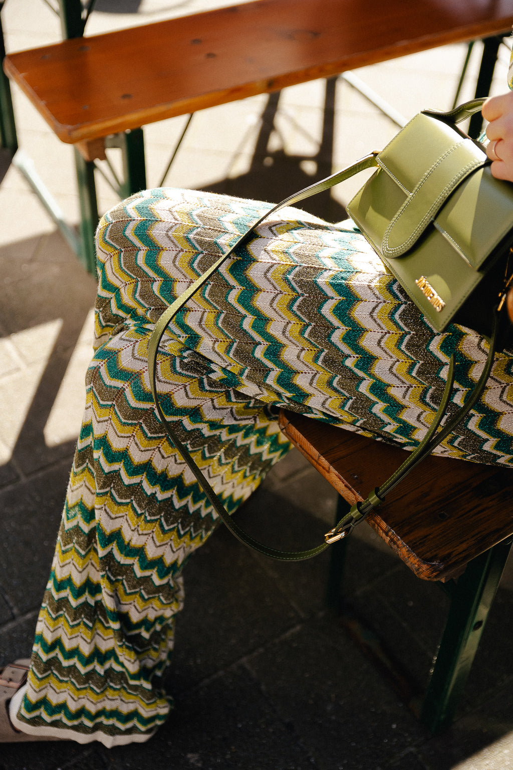 VIEmber HW glitter pants capulet olive