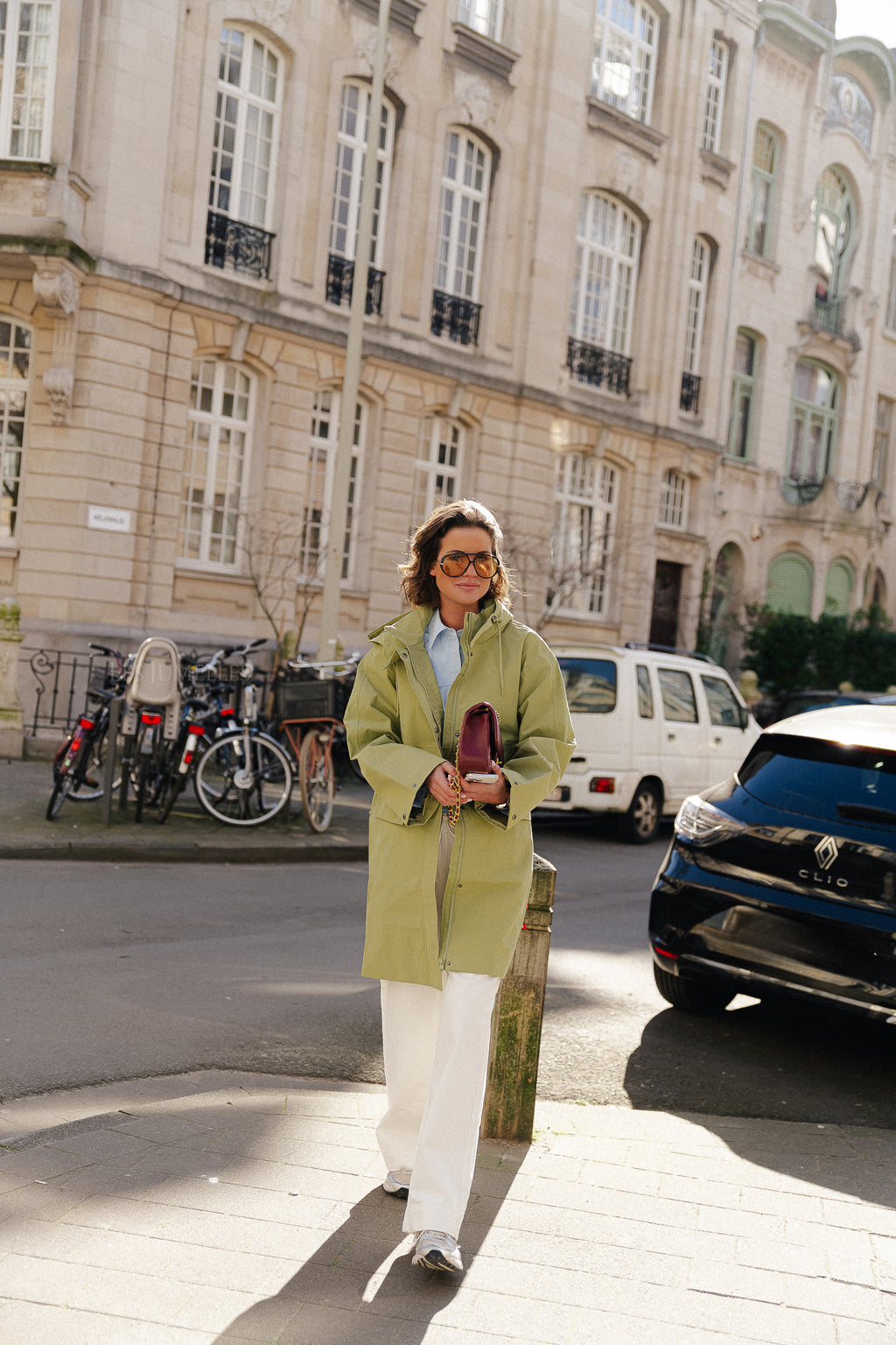 OBJJive wide raincoat mosstone