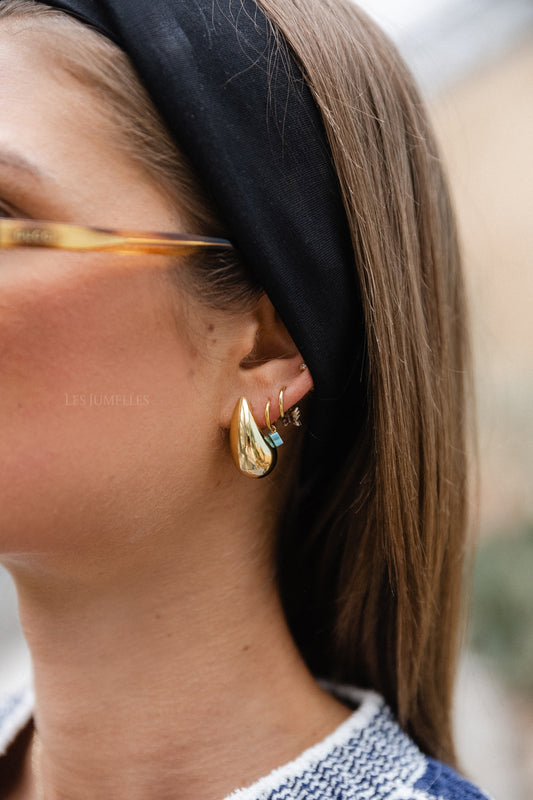 Les Jumelles Chunky teardrop earrings small gold