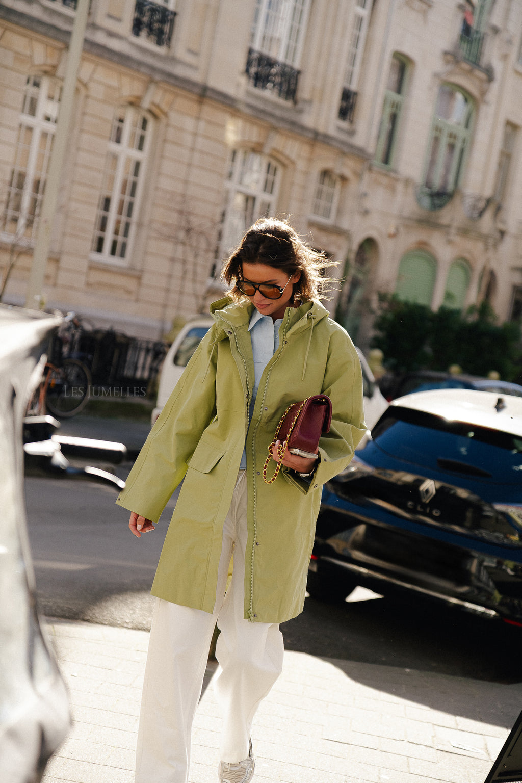 OBJJive wide raincoat mosstone