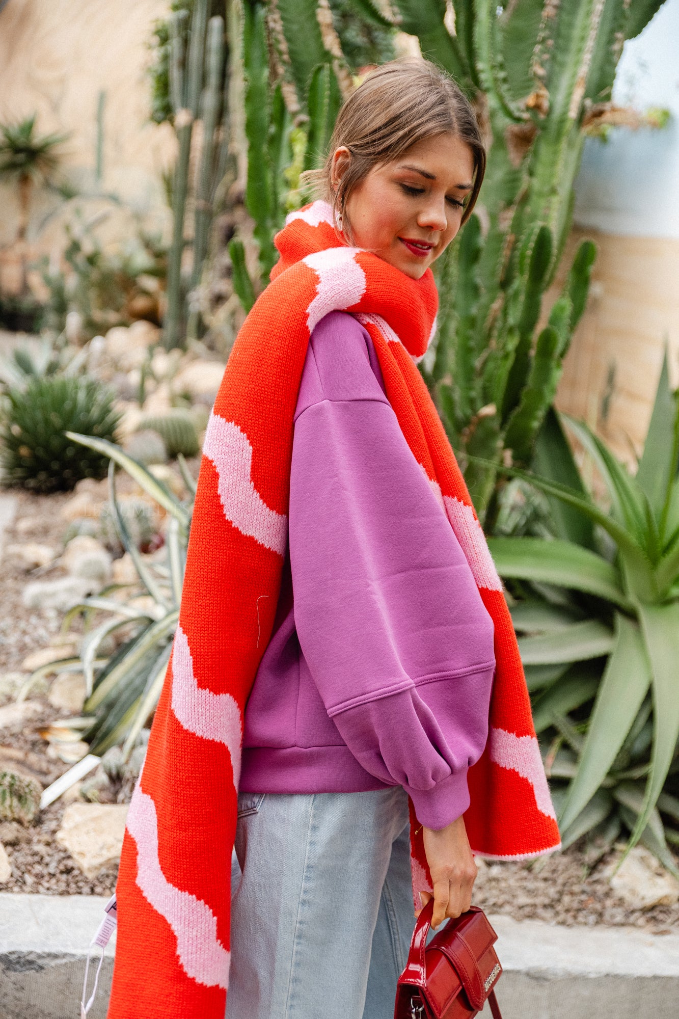 Noa scarf red/pink