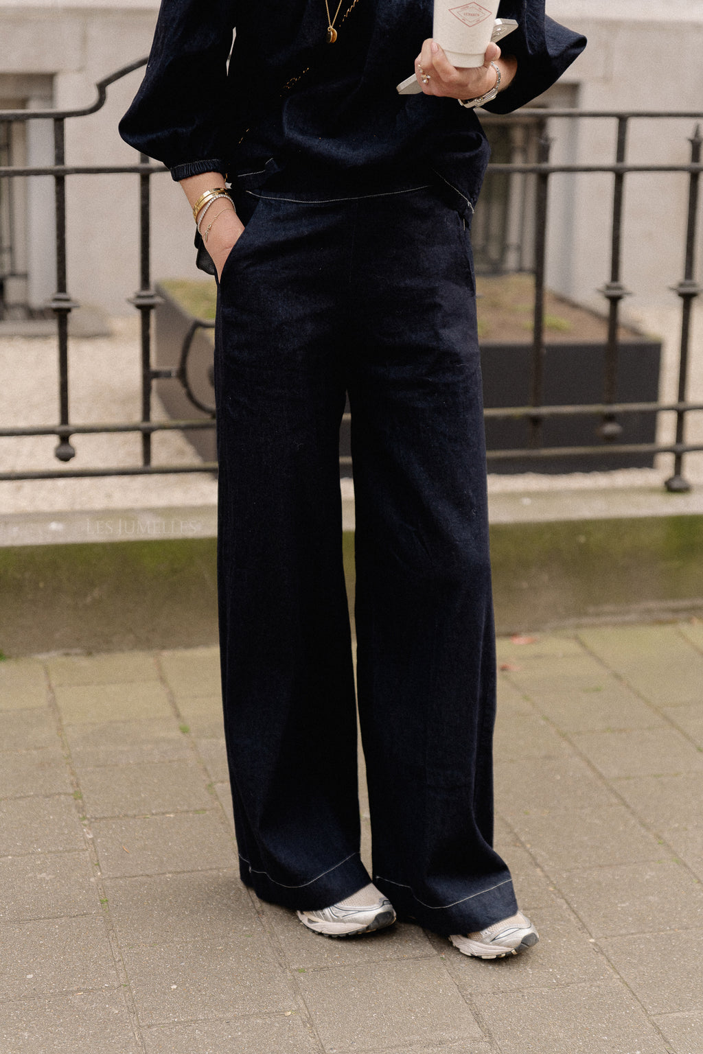Blake wide pants denim blue