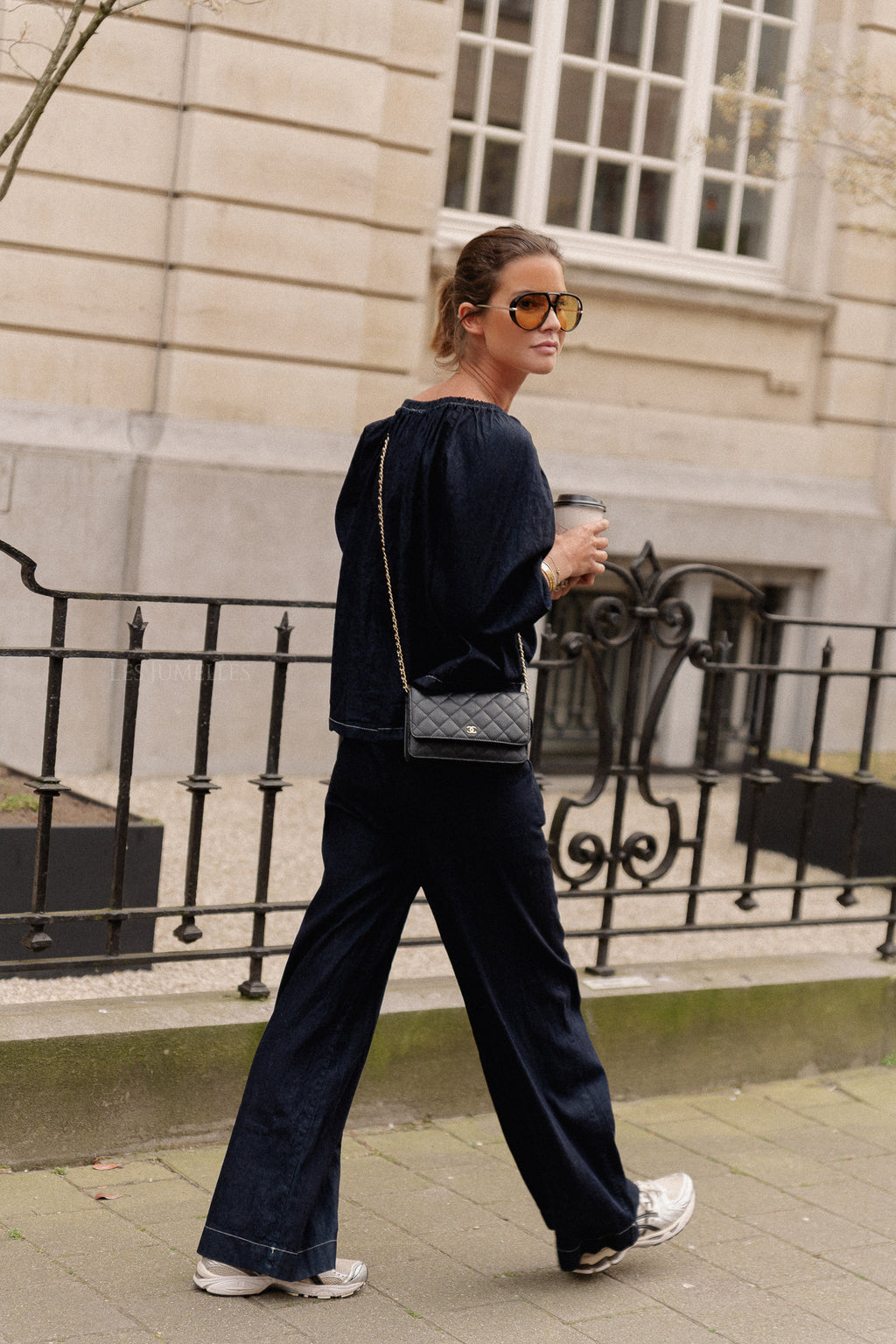 Blake wide pants denim blue