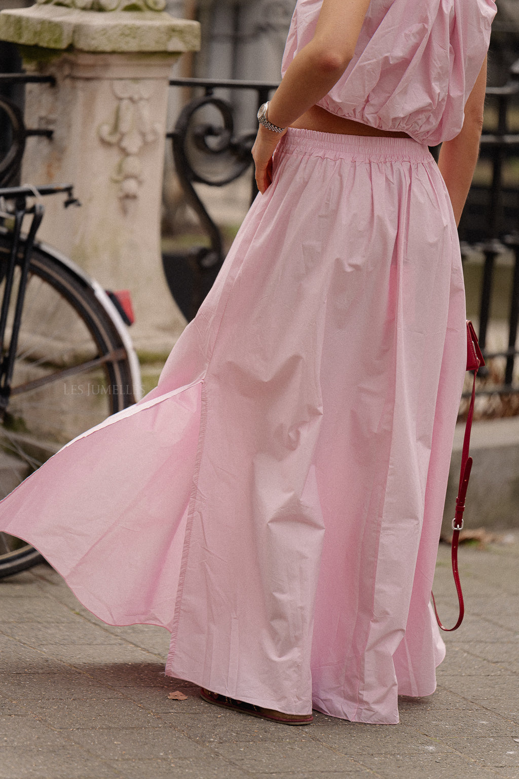 Fran long skirt baby pink