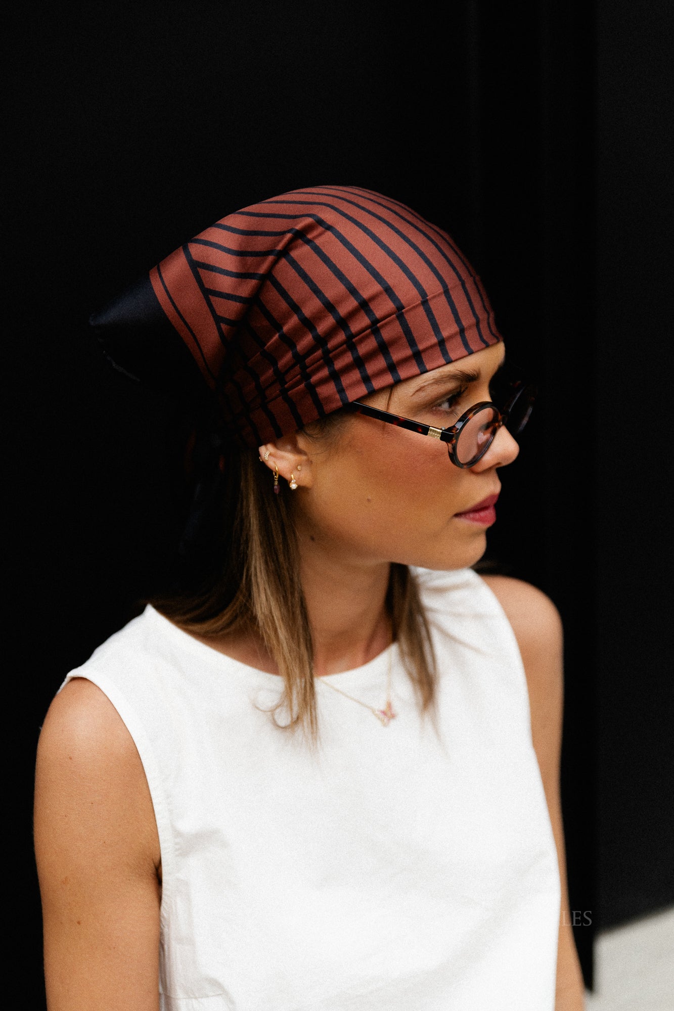 SLFSara large silk scarf cherry mahogany