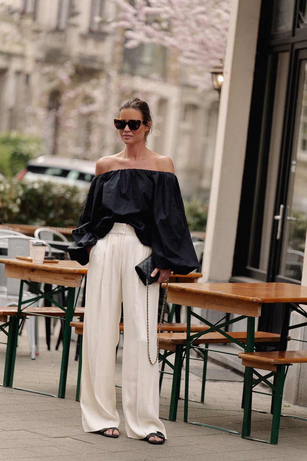Vail viscose twill pants winter white