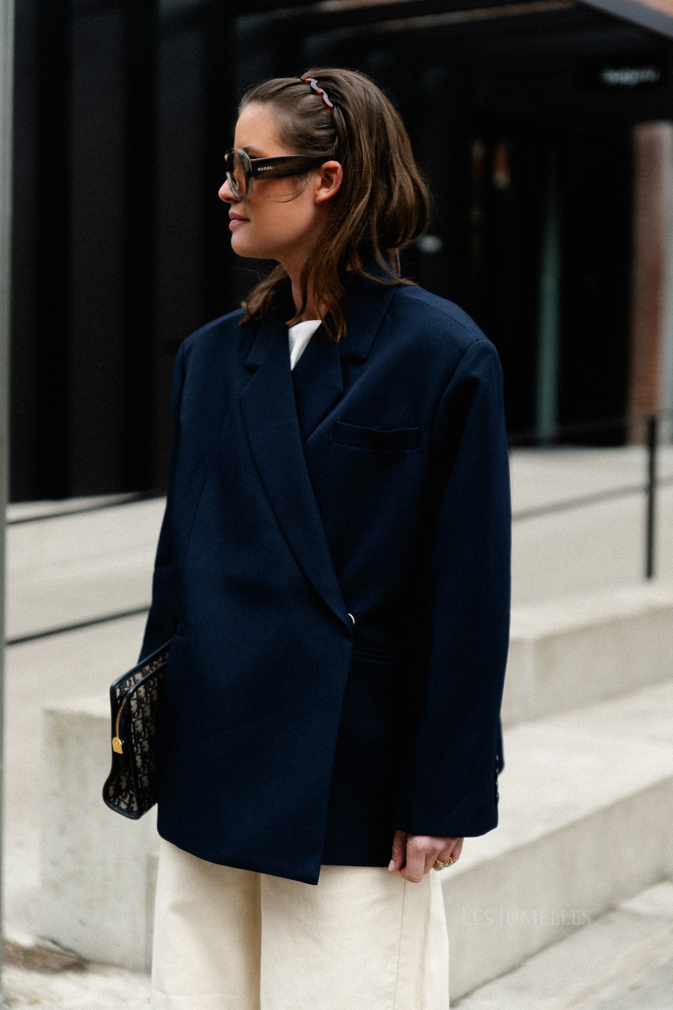 Chloe Oversize-Blazer in Mitternachtsblau