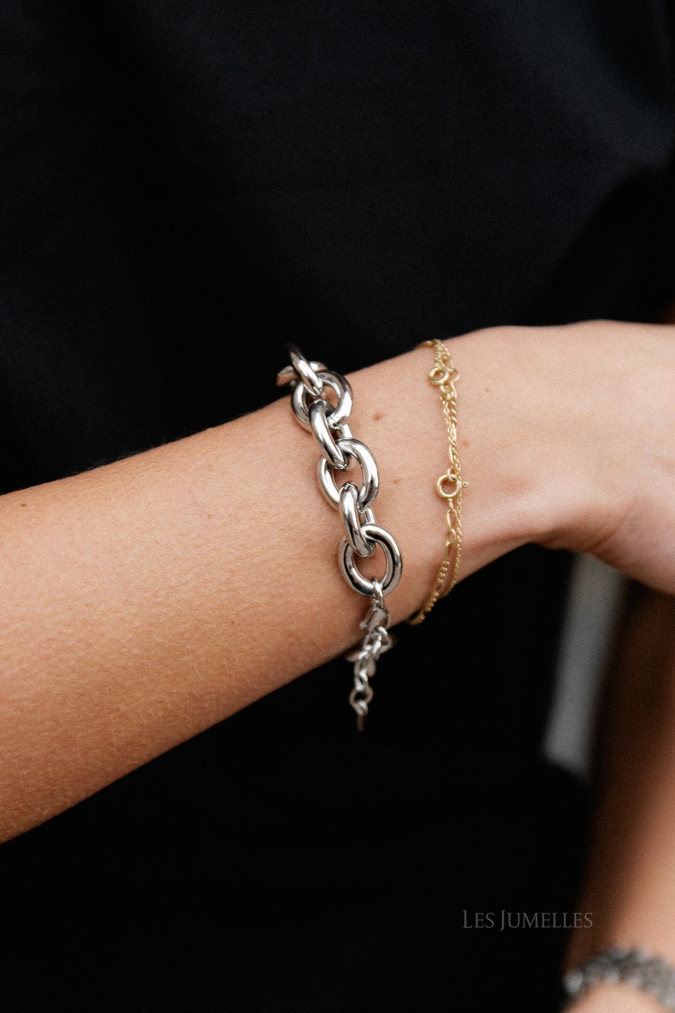 Chunky chain bracelet silver