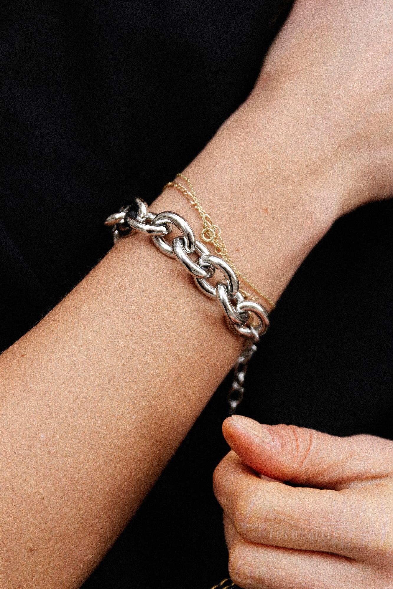 Chunky chain bracelet silver
