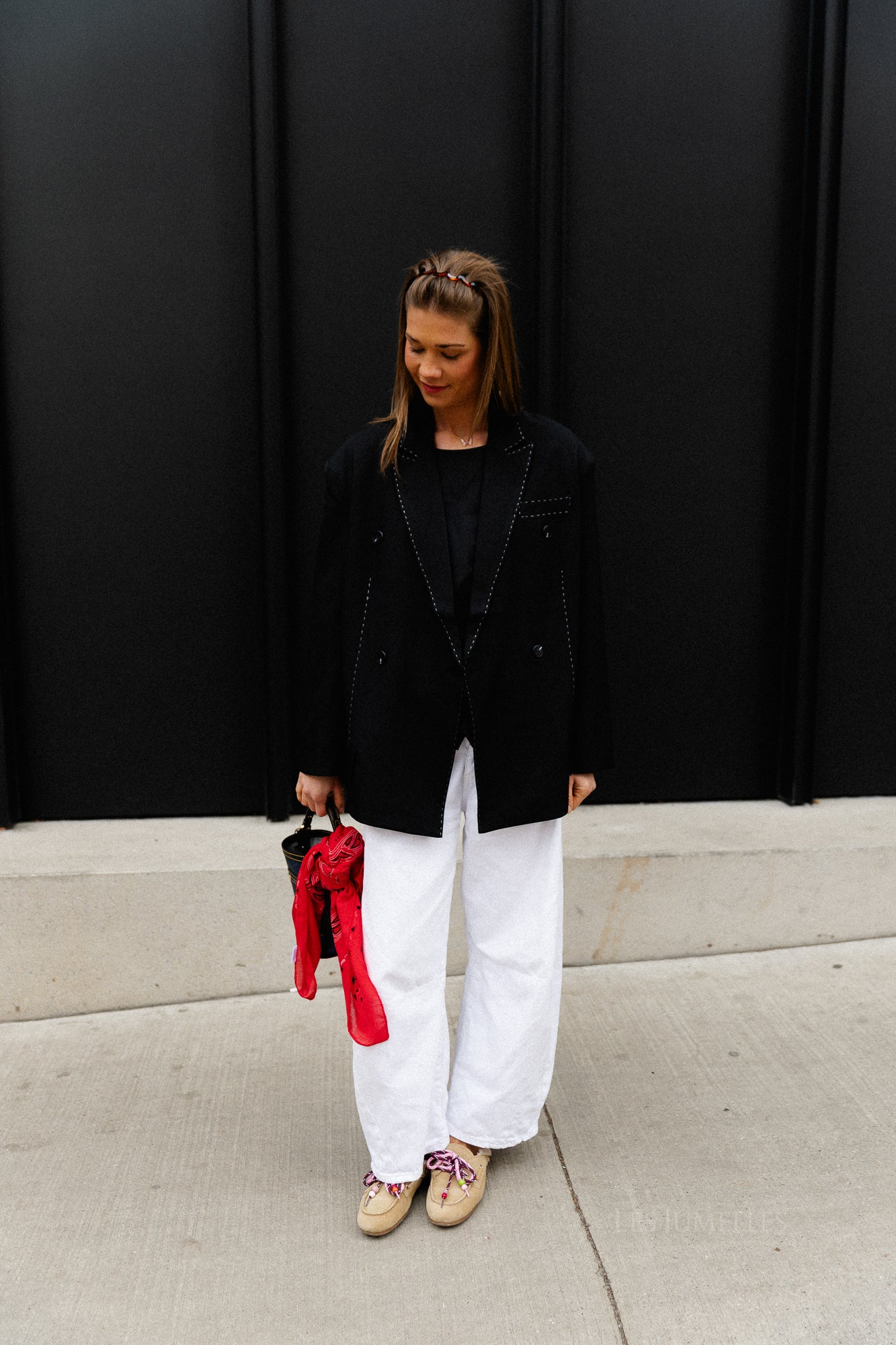 Faya stitched blazer black