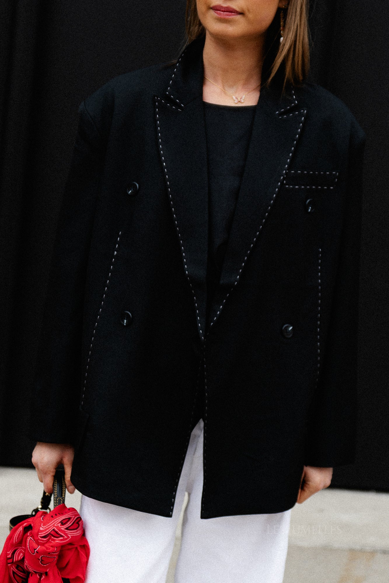 Faya stitched blazer black