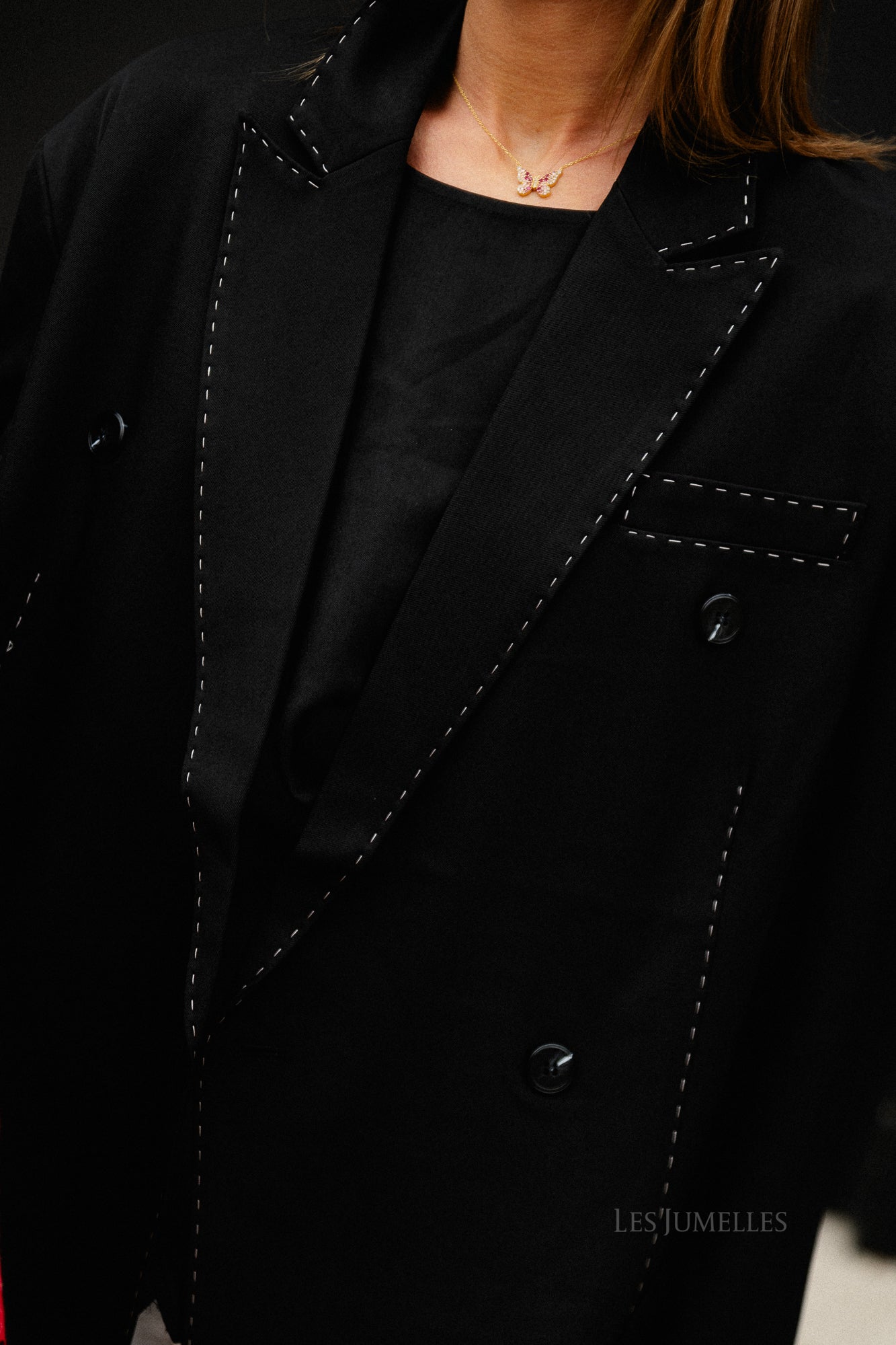 Faya stitched blazer black