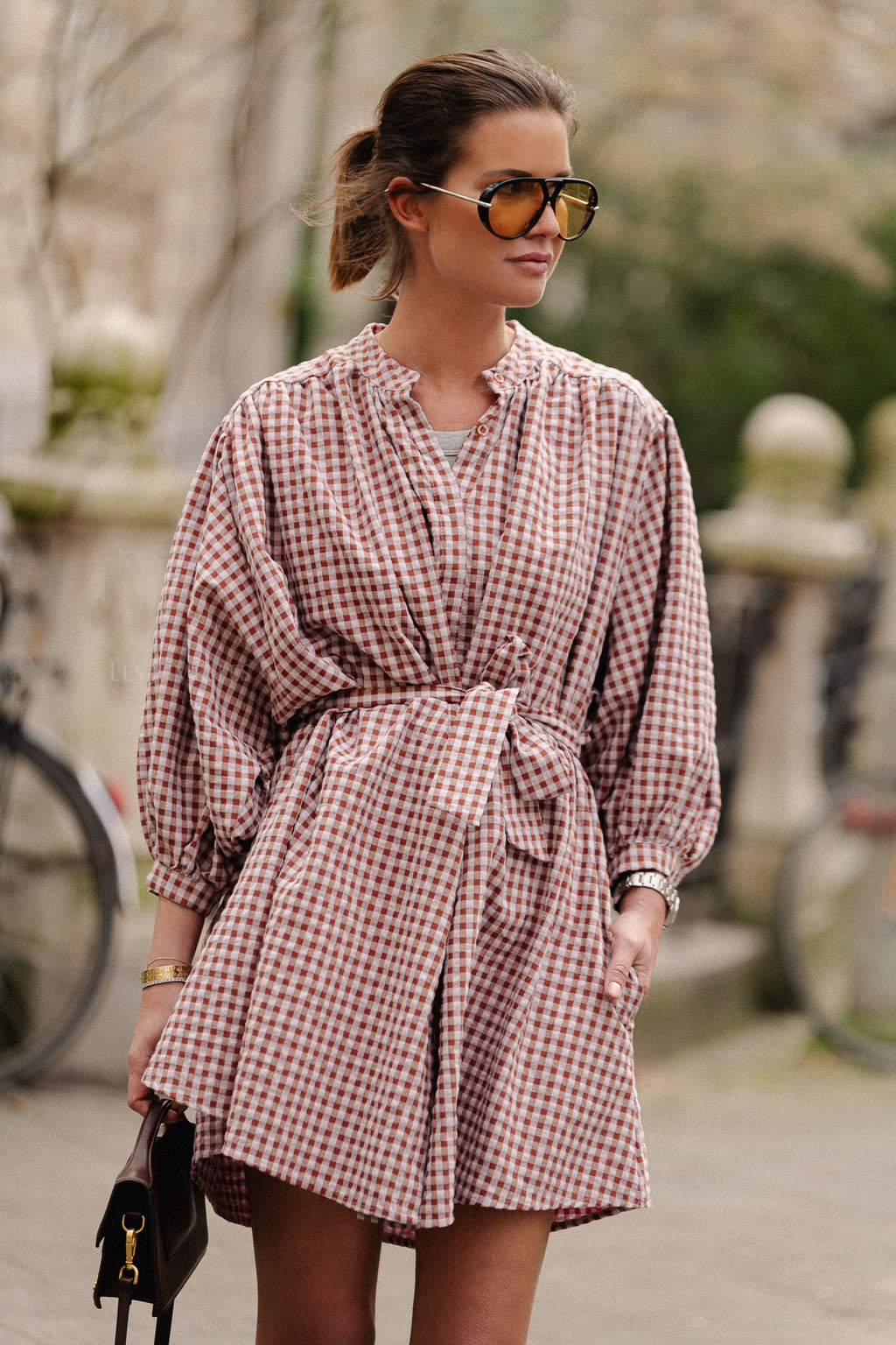 Kate Vichy Kleid marsala/lila