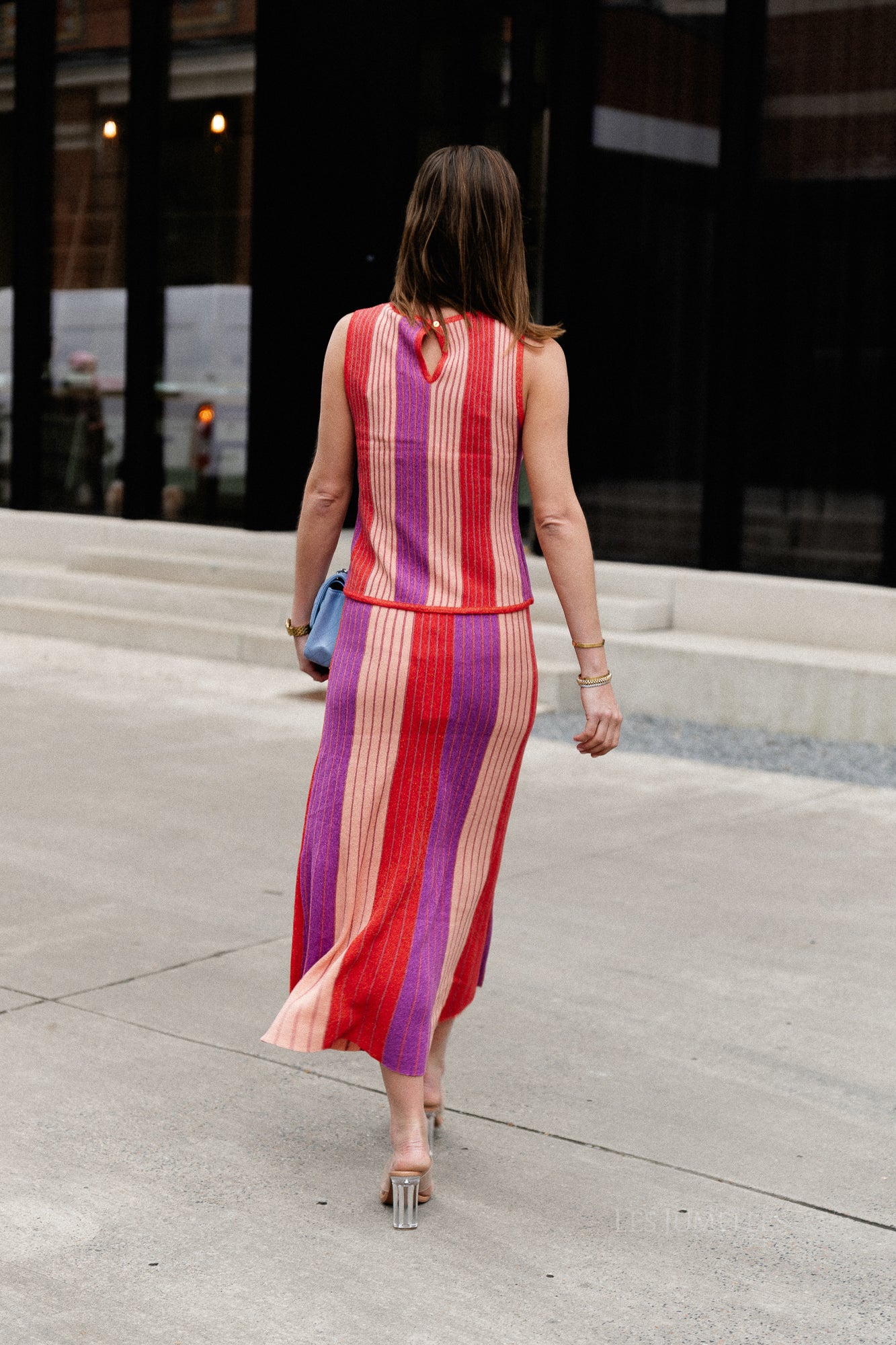 VIMelvina glitter knit top hibiscus/multi