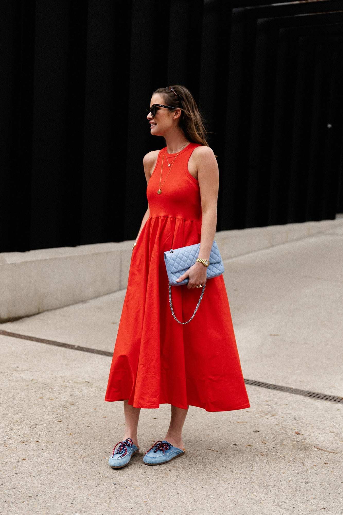 YASMiri SL long dress fiery red