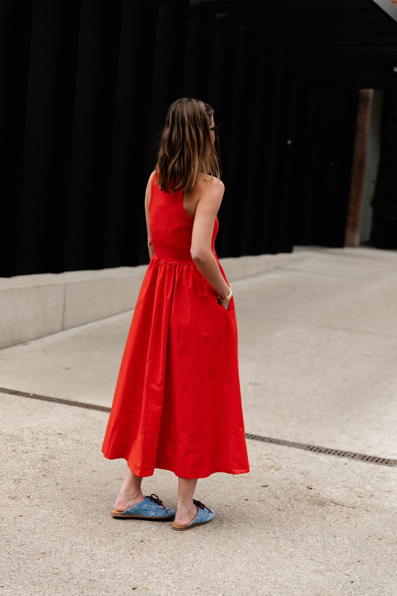 YASMiri SL long dress fiery red