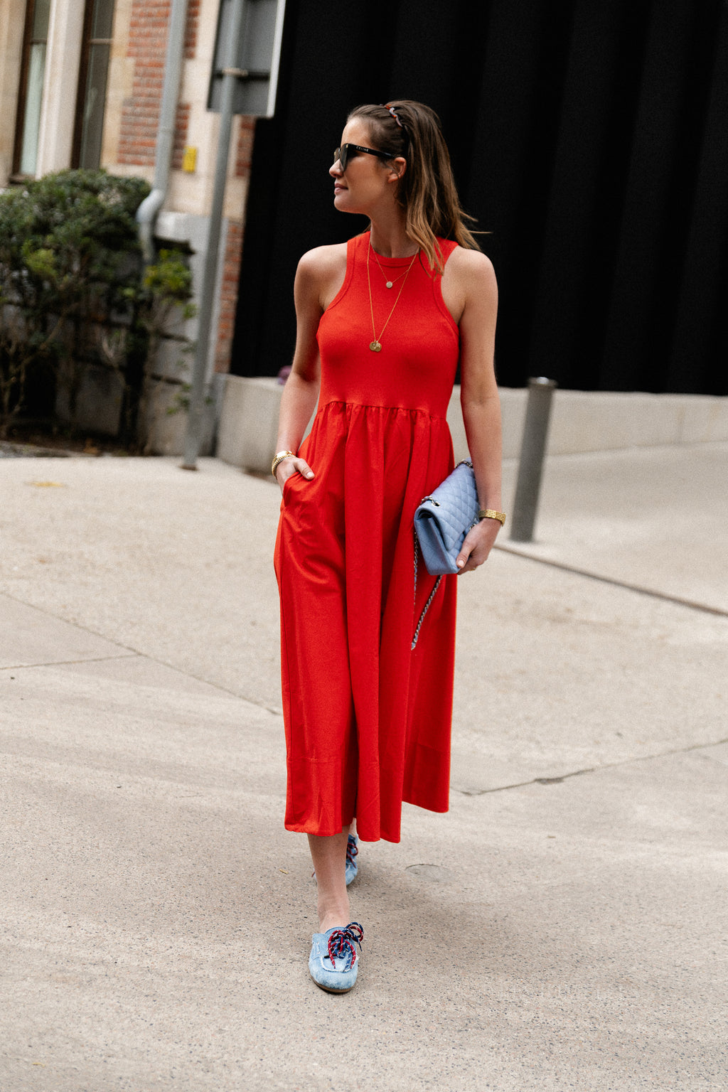 YASMiri SL long dress fiery red