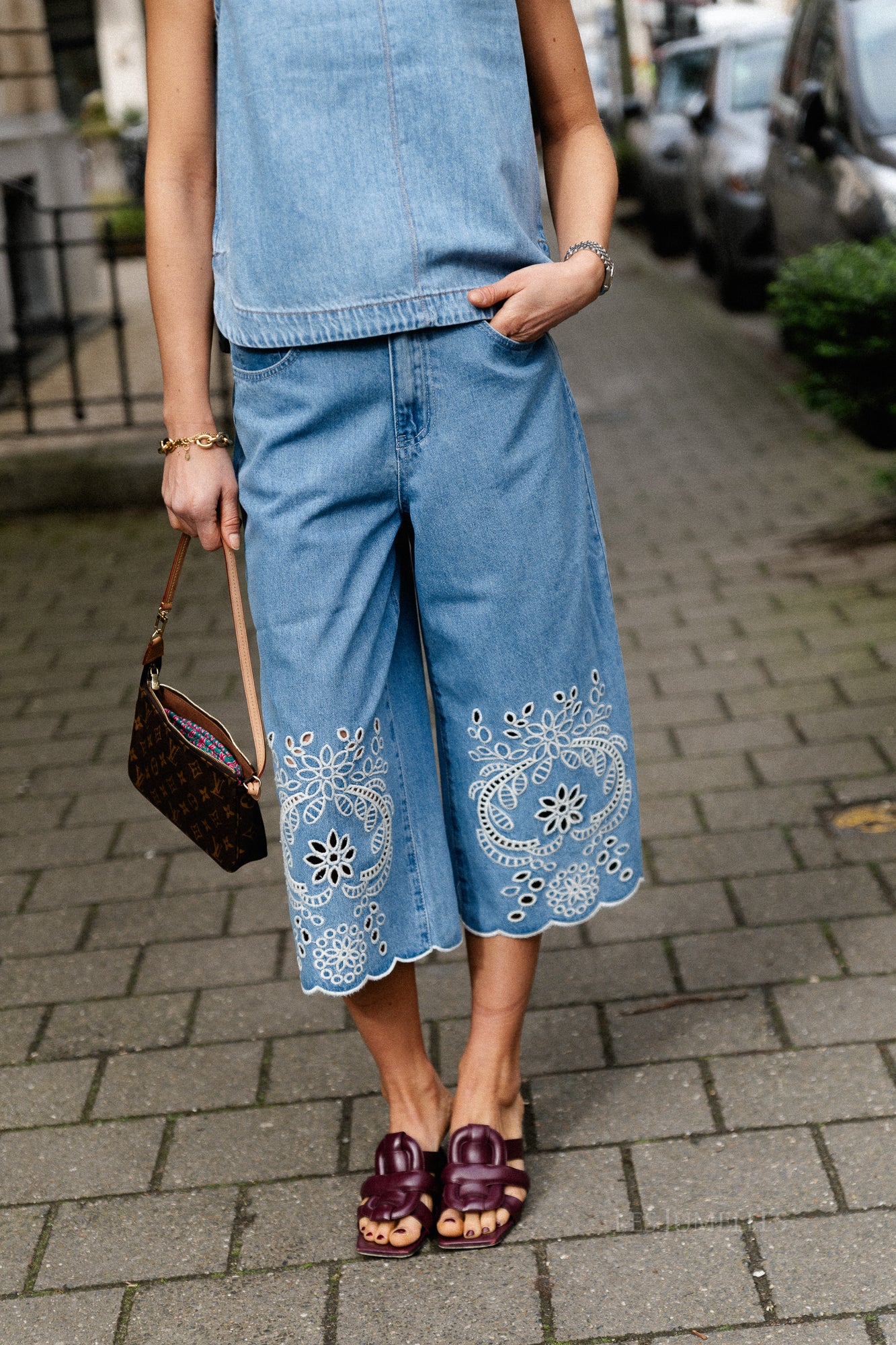 OBJidda bermuda light blue denim