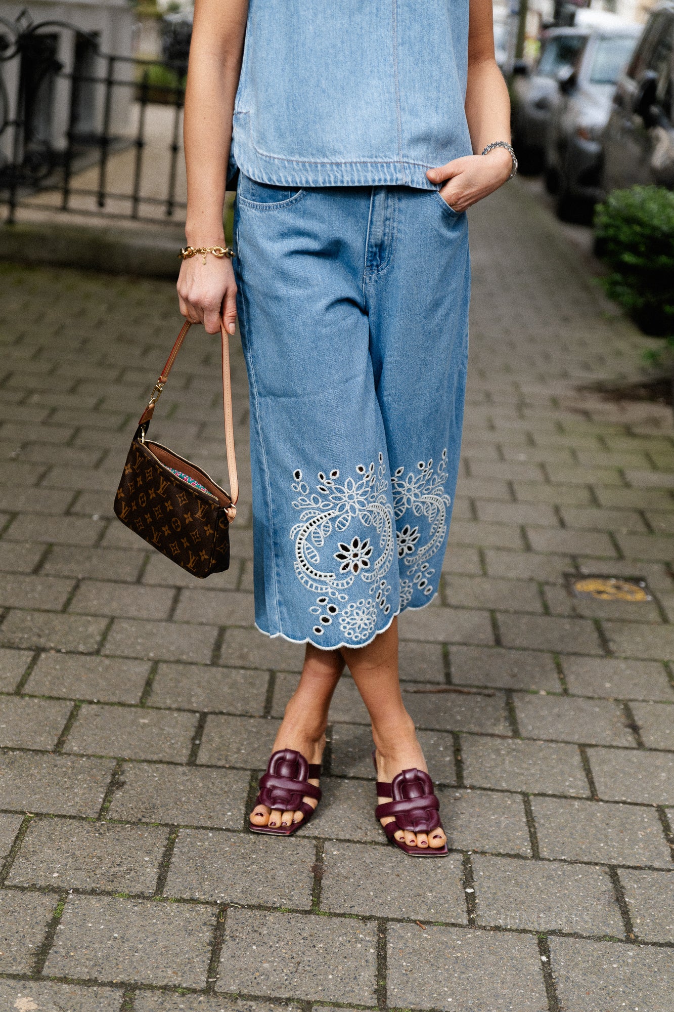 OBJidda bermuda light blue denim