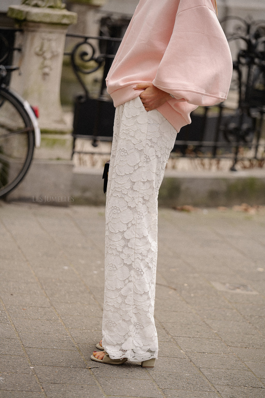 Pantalon en dentelle Viceren HW Cloud Dancer