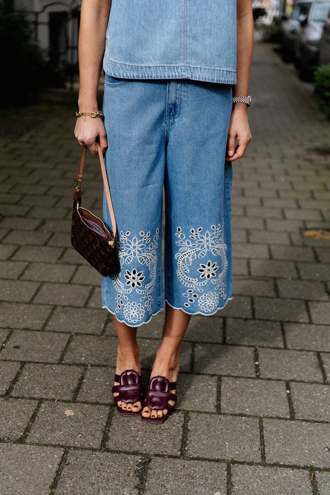 OBJidda bermuda light blue denim