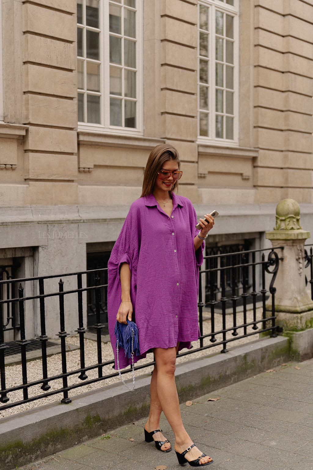 Colette tetra dress magenta