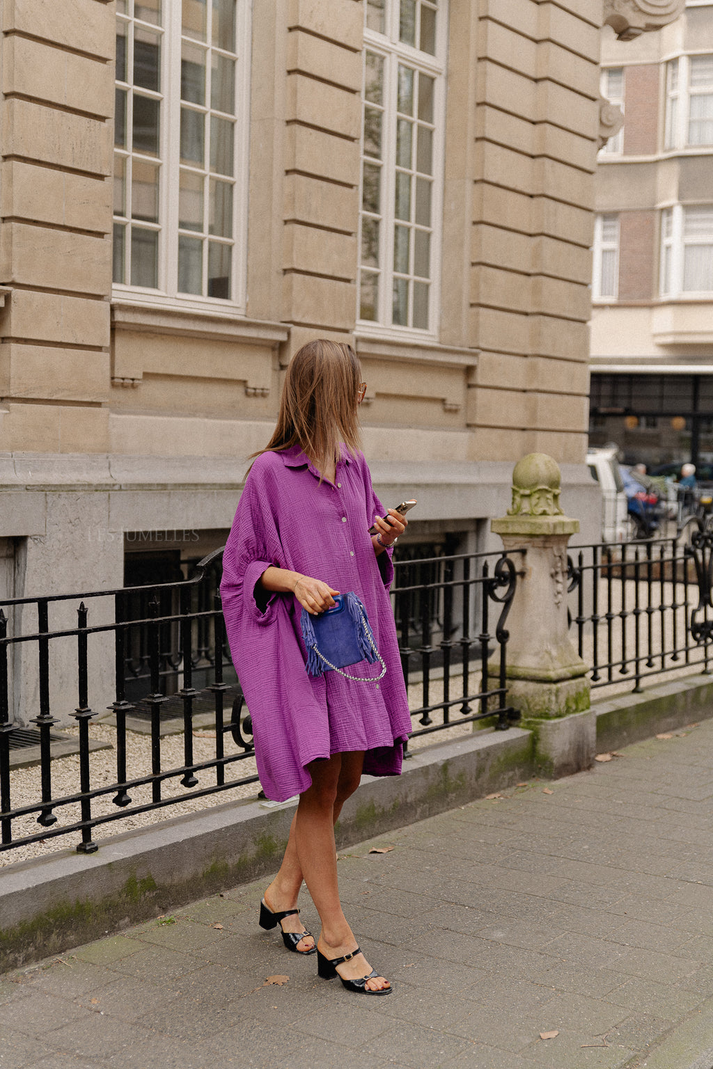 Colette tetra dress magenta