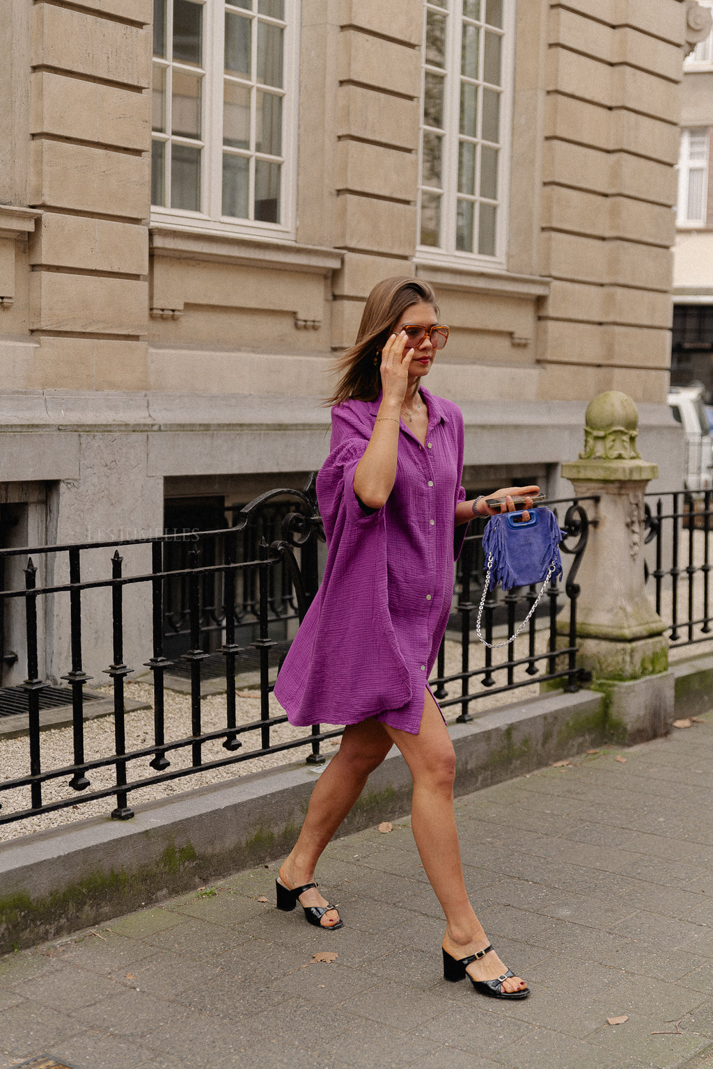 Colette tetra dress magenta