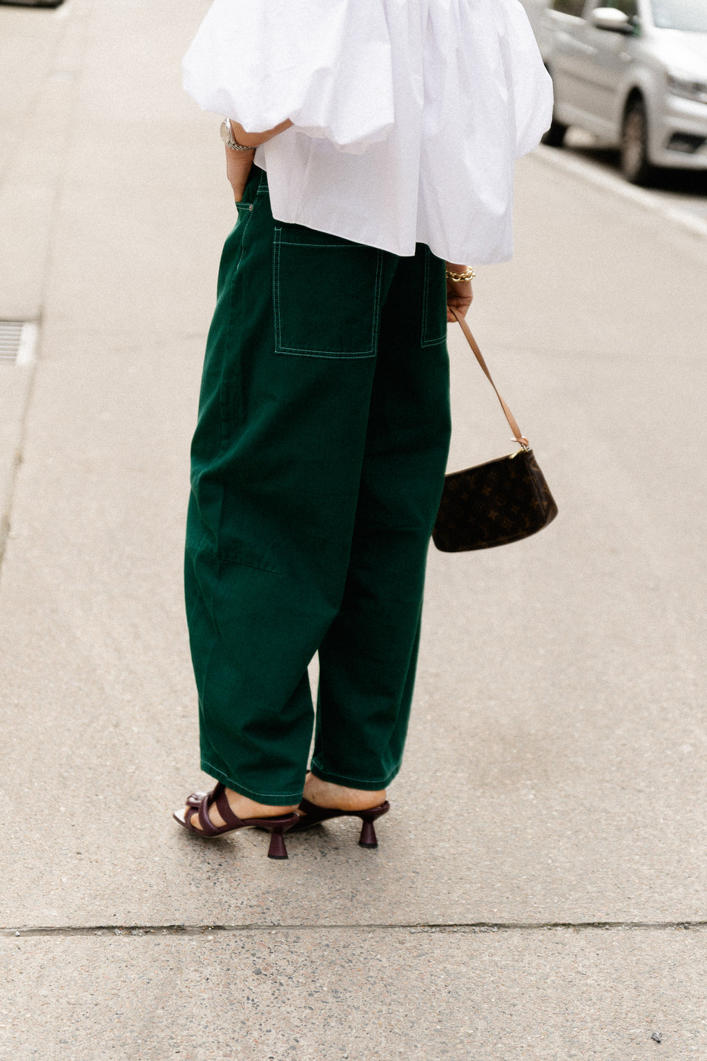 OBJMio Andrea MW cropped twill jeans botanical garden