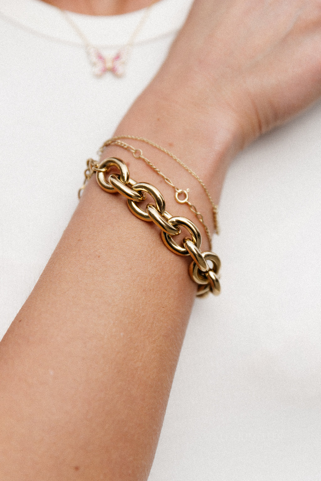 Chunky chain bracelet gold