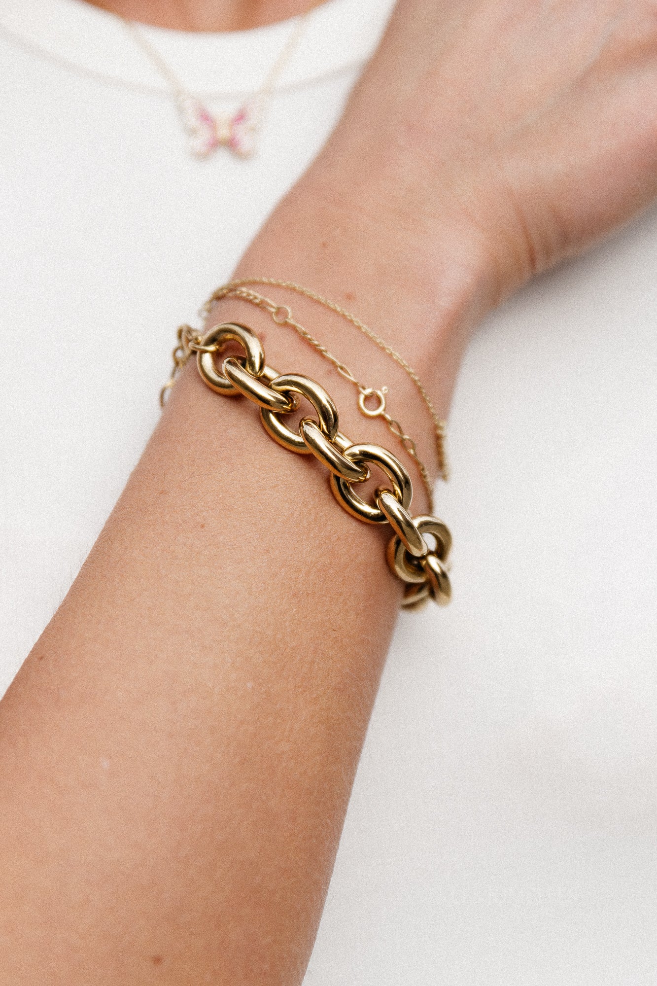 Chunky chain bracelet gold