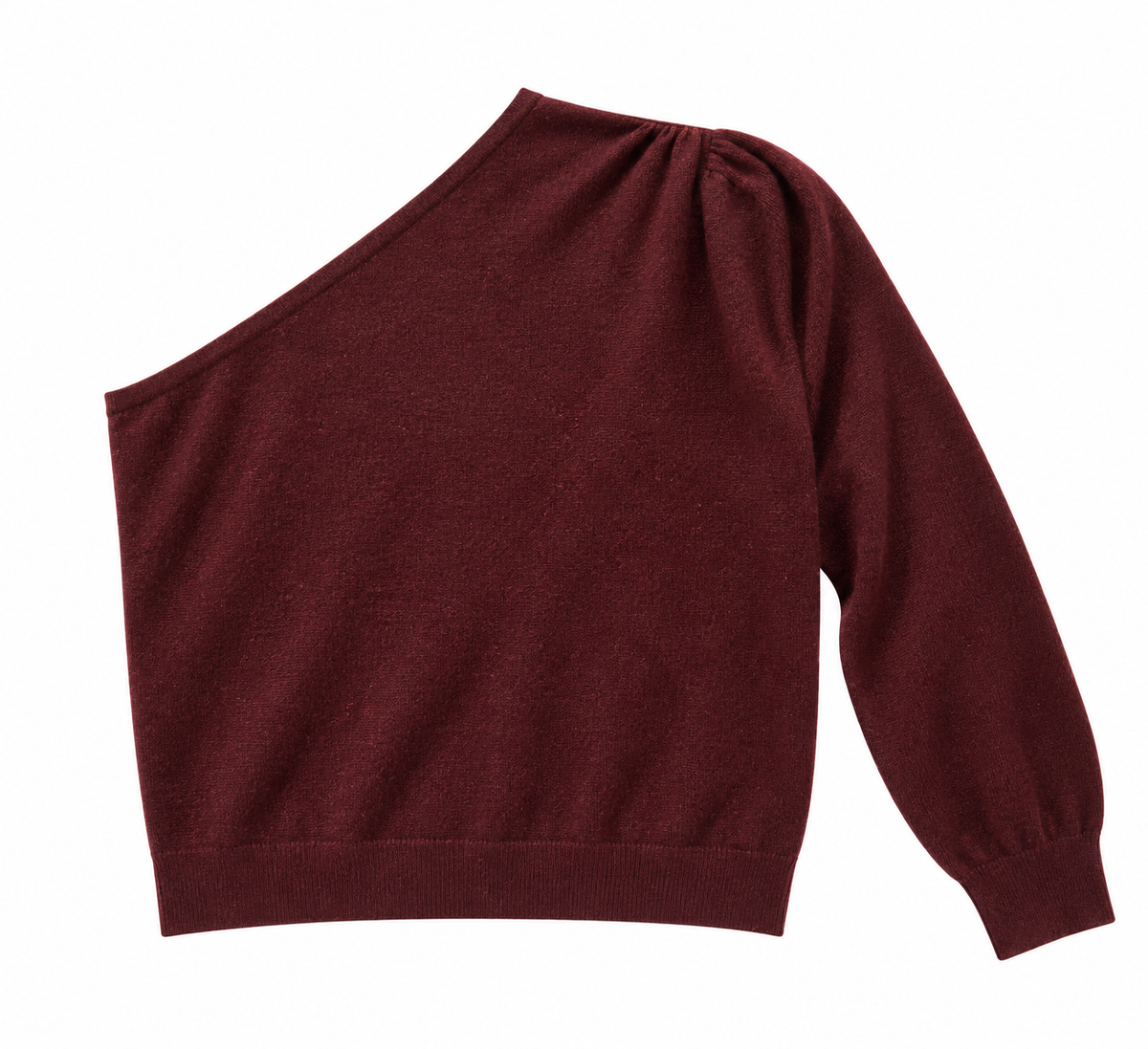 Lisette one shoulder shirt burgundy