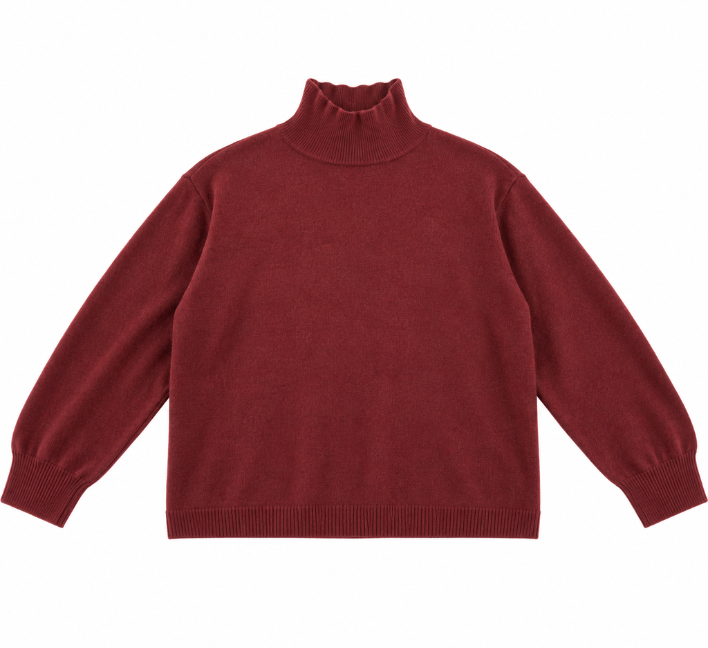Zoey LS wool blend knitted cardigan burgundy