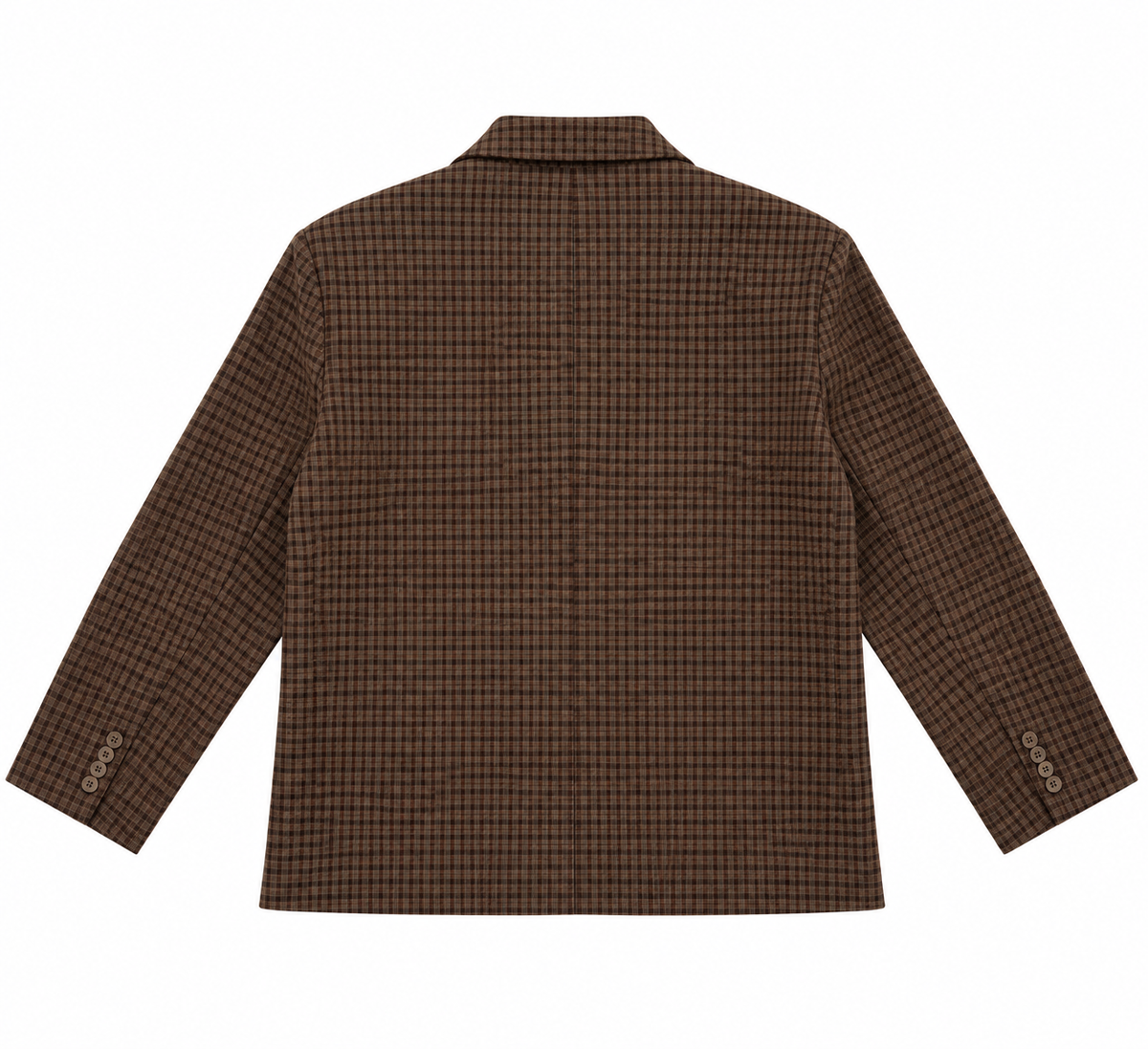 Chloe oversized checked blazer taupe gray/blue