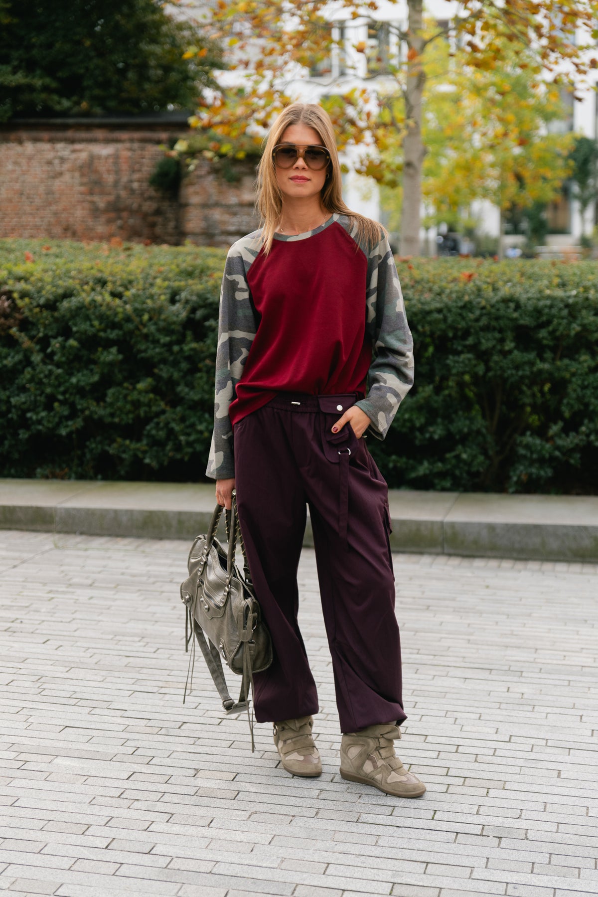 Océane sweatshirt burgundy/military