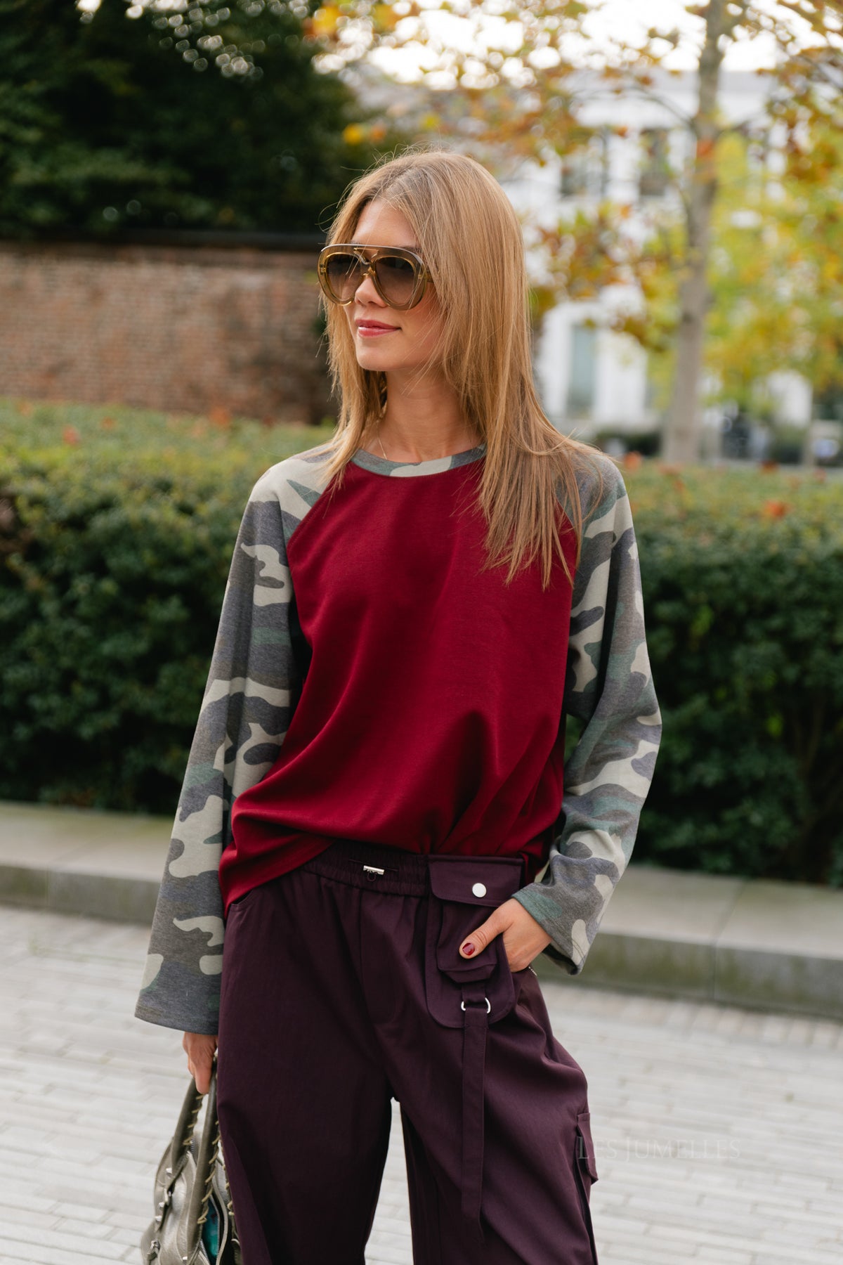 Océane sweatshirt burgundy/military