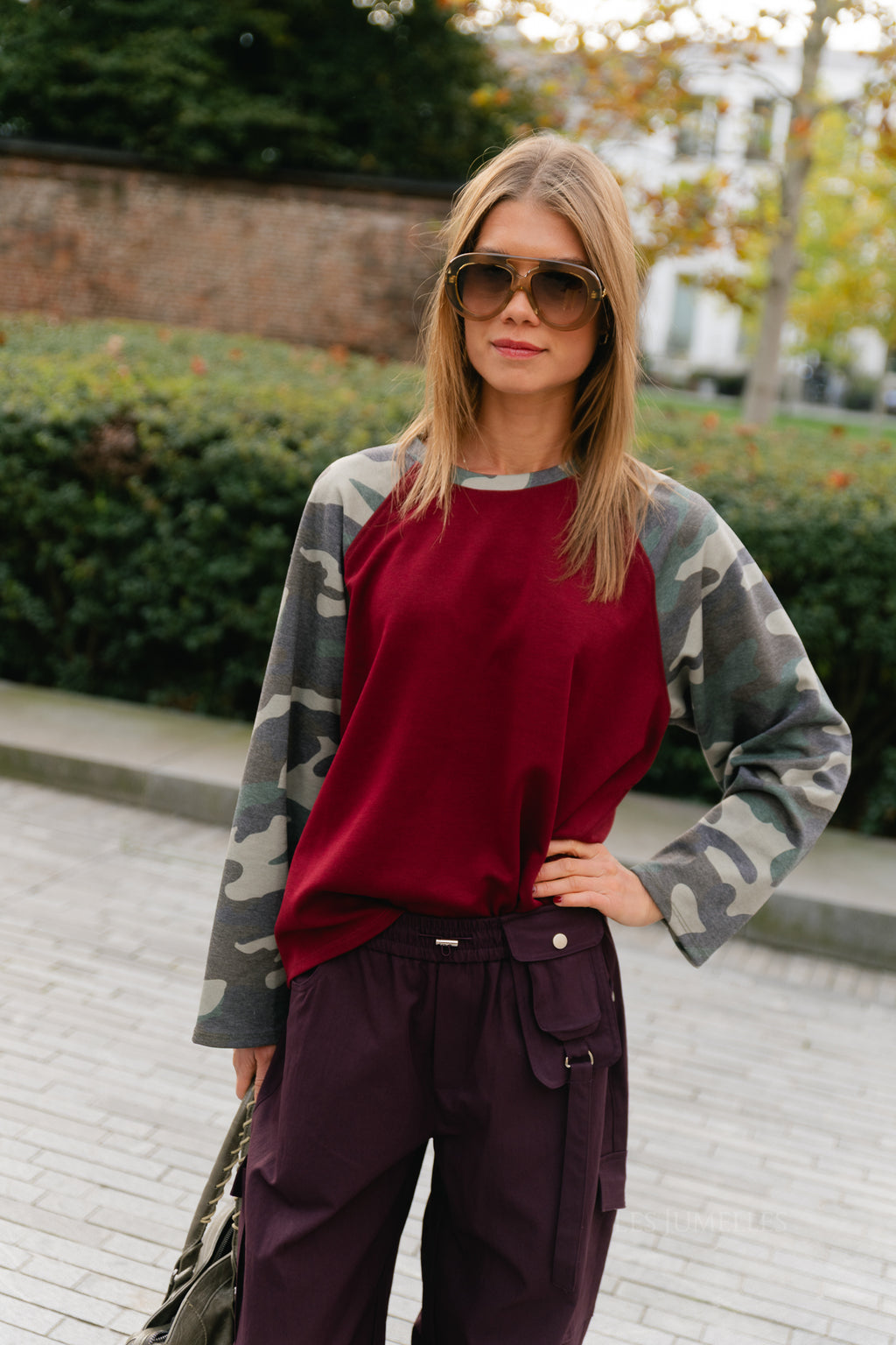 Océane sweatshirt burgundy/military