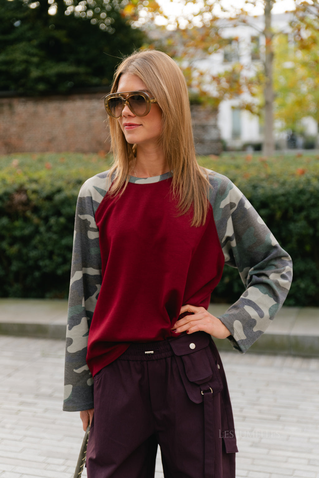 Océane sweatshirt burgundy/military