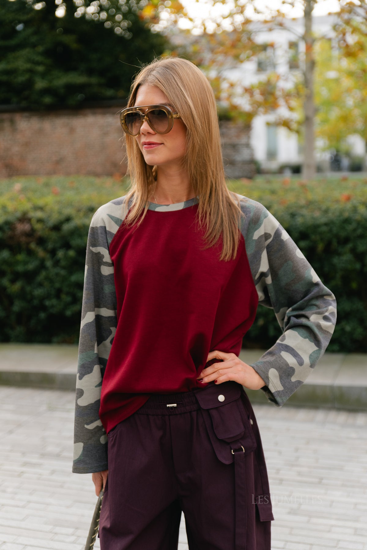 Océane sweatshirt burgundy/military