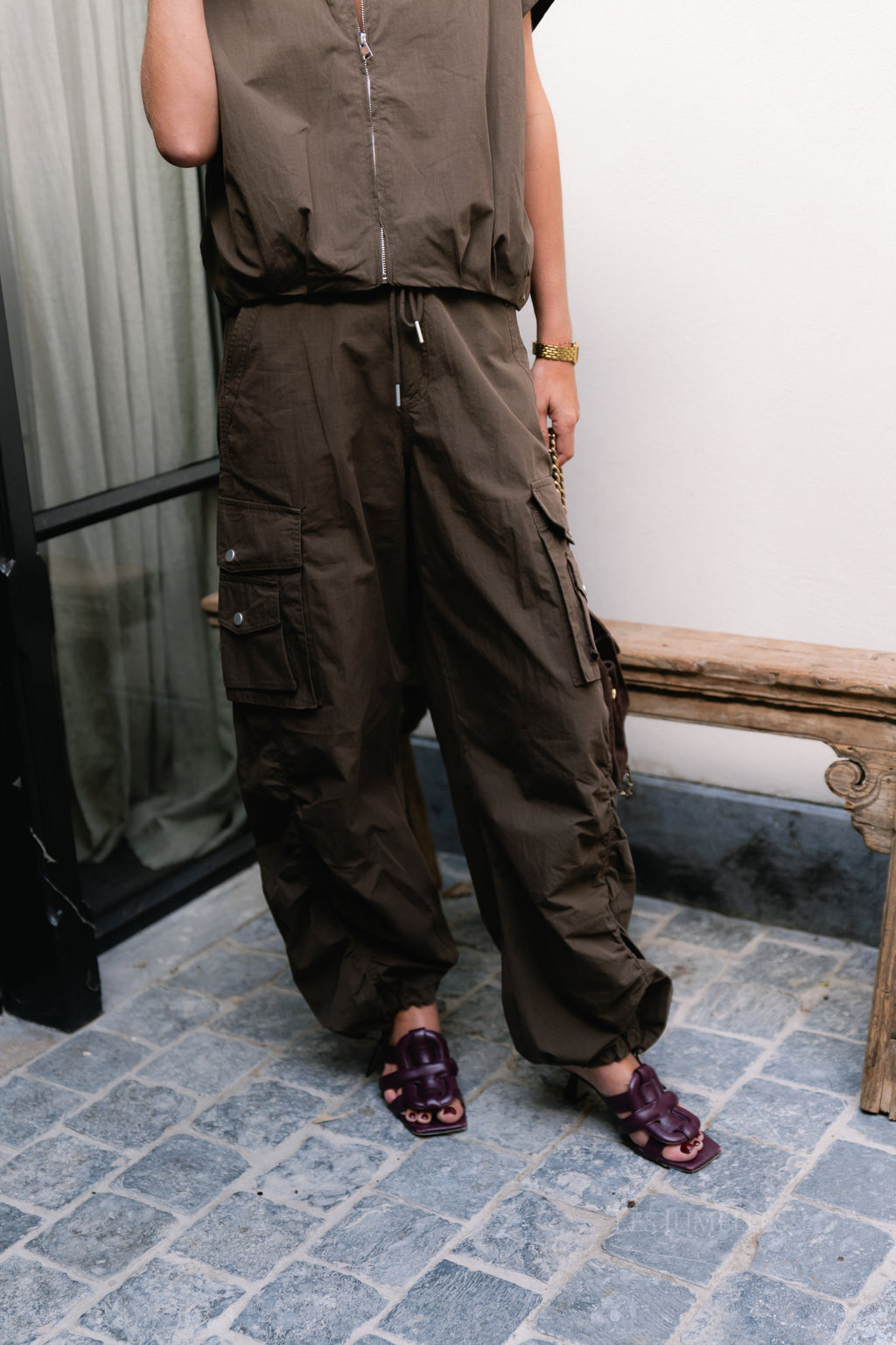 Alix cargo pants coffee