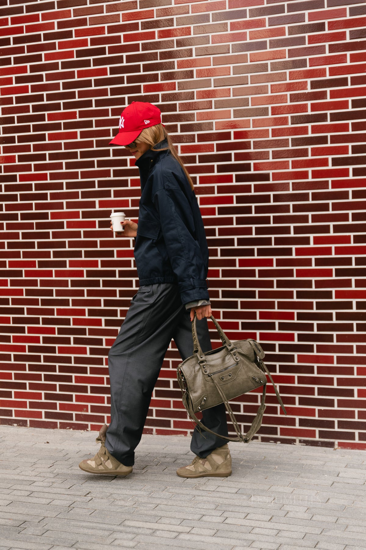Julie half-zip anorak jacket navy