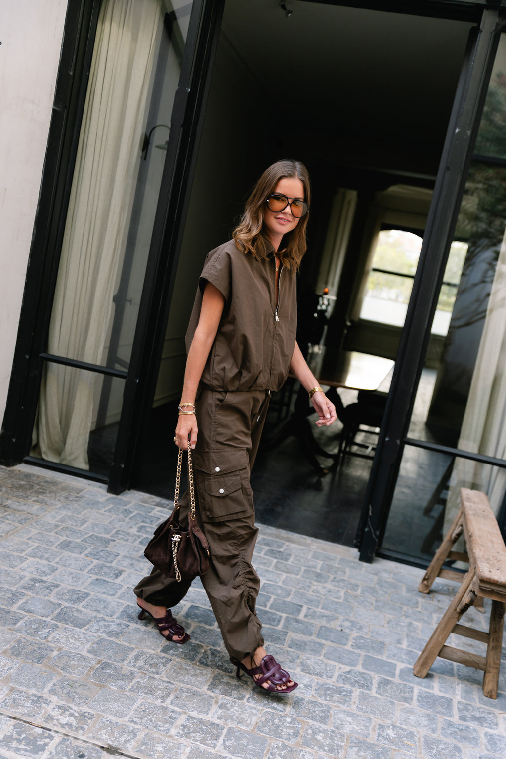 Alix cargo pants coffee