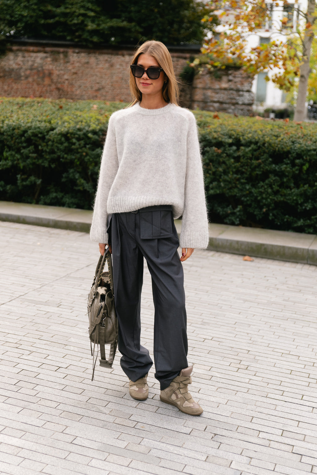 ROUSadia wide trouser dark grey melange